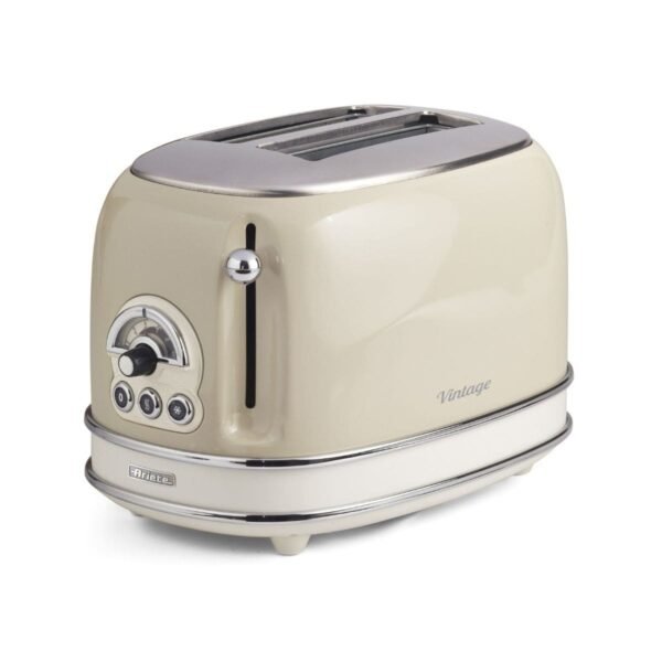 Torradeira Elétrica Ariete 155 Vintage Bege p/ 2 Fatias , 6 Níveis de Tostagem, 750W