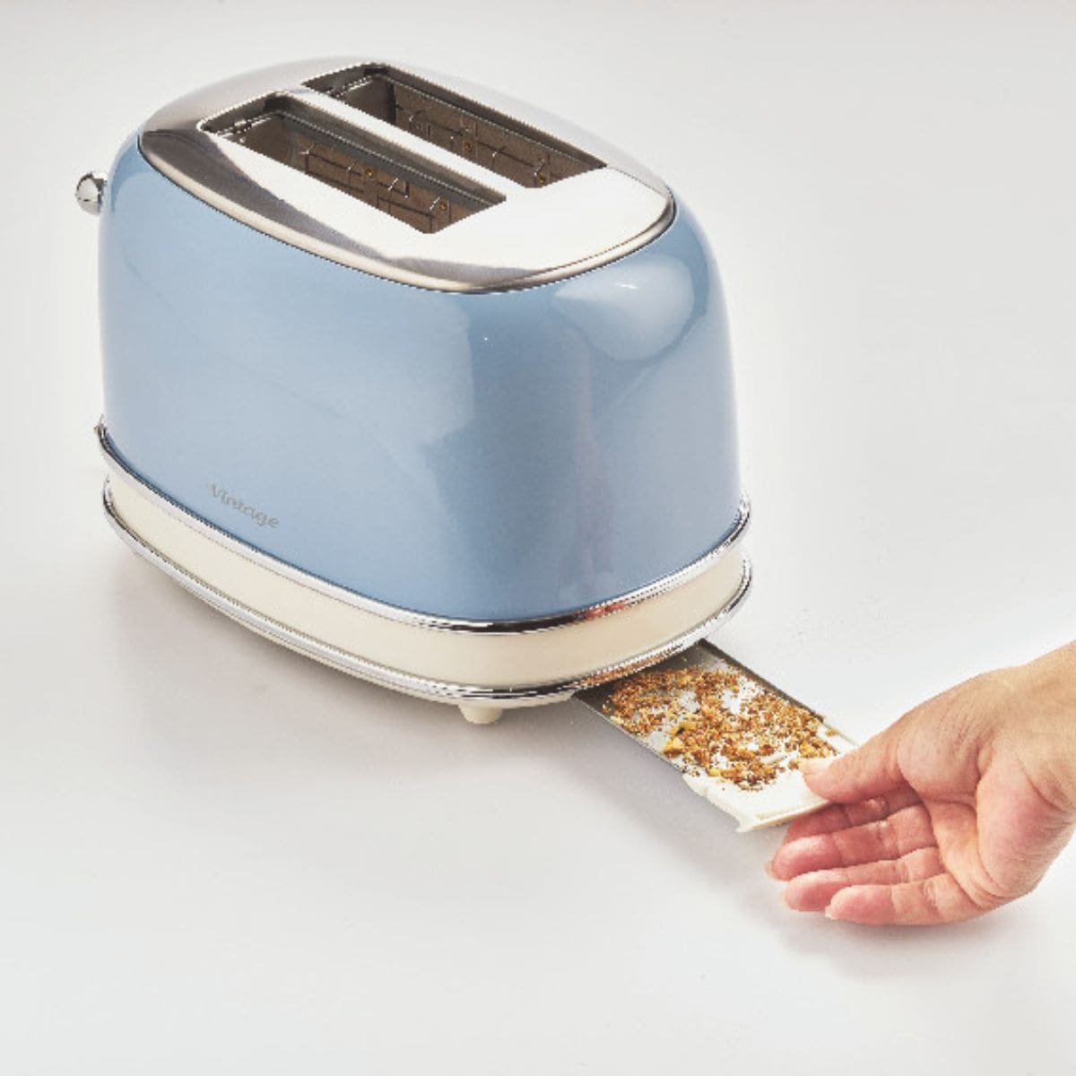 Torradeira Elétrica Ariete 155 Vintage Azul p/ 2 Fatias, 6 Níveis de Tostagem, 750W - Imagem 3