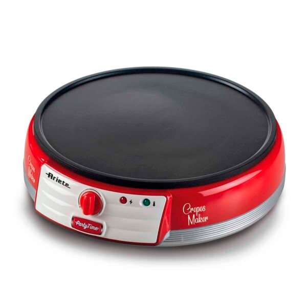 Máquina de Crepe Retrô Ariete 202 Party Time Vermelha 1000W