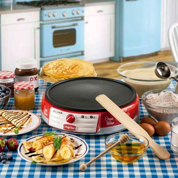 Máquina de Crepe Retrô Ariete 202 Party Time Vermelha 1000W - Imagem 6