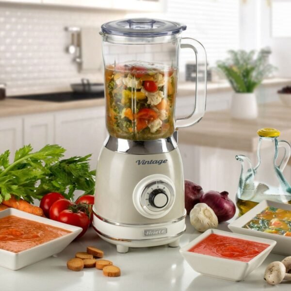 Liquidificador Ariete 583 Vintage Bege, Copo de Vidro de 1,5L, 1000W - Imagem 4