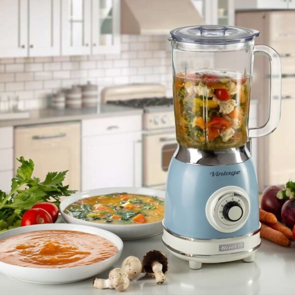 Liquidificador Ariete 583 Vintage Azul, Copo de Vidro de 1,5L, 1000W - Imagem 5