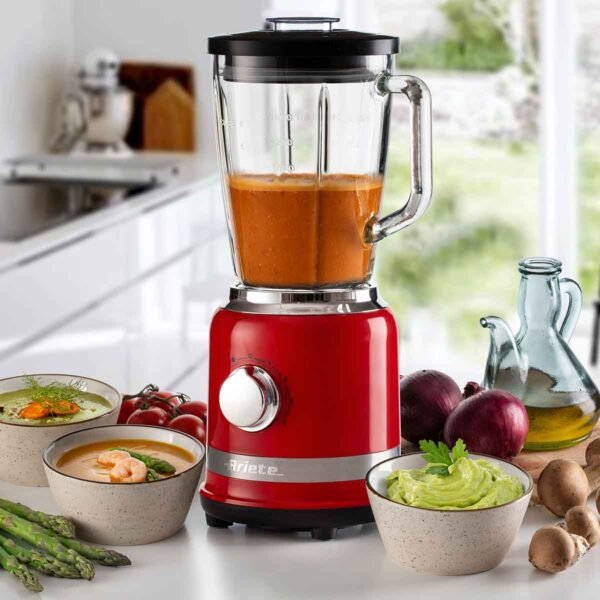 SC-Liquidificador Ariete 585 Moderna Vermelho, Copo de Vidro 1,5L - 1000W (cópia) - Imagem 4