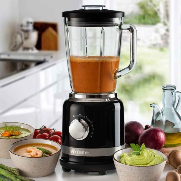 Liquidificador Ariete 585 Moderna Preto, Copo de Vidro 1,5L - 1000W - Imagem 4