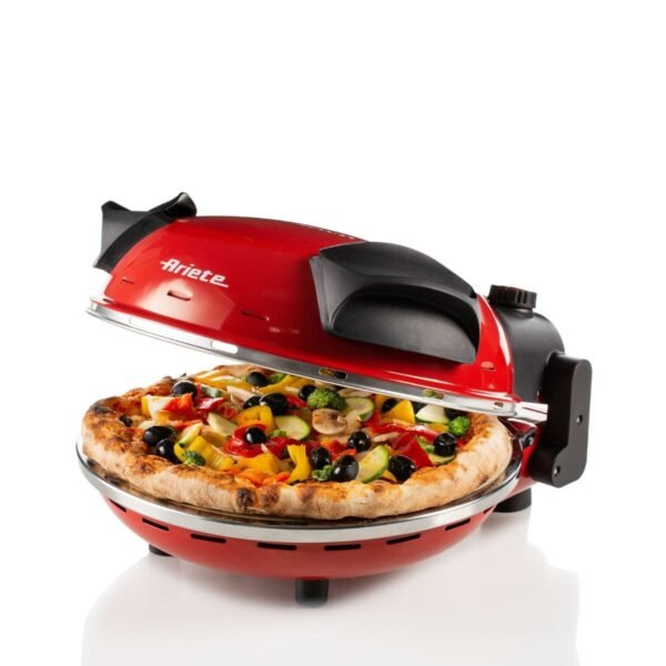 Forno de Pizza Elétrico Ariete 909 c/ pedra refratária 1200W 400ºC Vermelho - Imagem 3