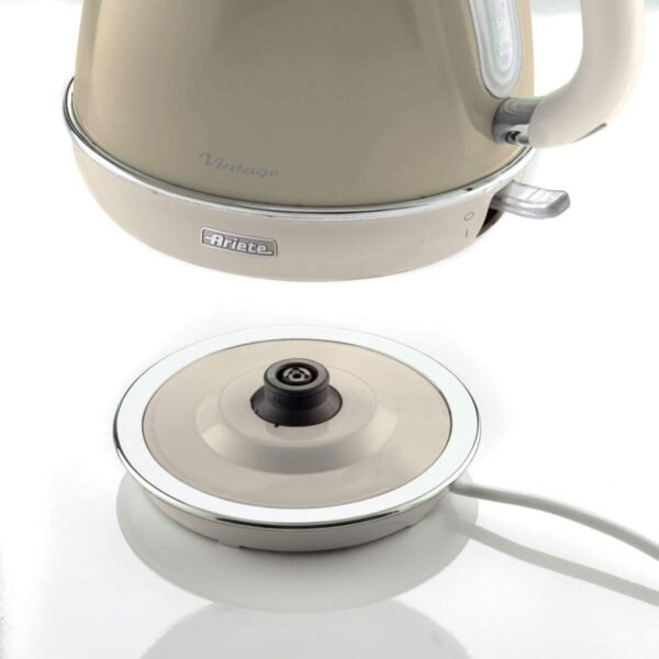 Chaleira Elétrica Ariete 2869 Vintage Bege 1,7L, Base 360 Graus, 1500W - Imagem 2