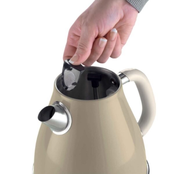 Chaleira Elétrica Ariete 2869 Vintage Bege 1,7L, Base 360 Graus, 1500W - Imagem 3